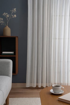 Natural Modern File Dokulu Keten Tül Perde PİLELİ Salon Oturma Odası Yatak Odası Çocuk Odası
