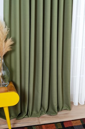Doğal Dokulu Keten Görünümlü Dekoratif PİLESİZ Fon Perde Salon Yatak Odası