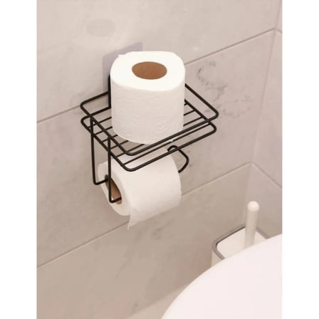 Özel Üretim Duvar Askısı Ev Gereci Depolama Ünitesi Pratik Yapışkanlı Metal Tuvalet Kağıdı Tutucu