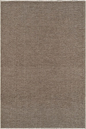 Atlas Halı Ecole QF02A Kahverengi Pamuk Akrilik Silinebilir Leke Tutmaz Yumuşak Dokulu Kilim Halı