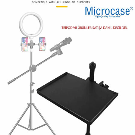 Microcase Tripodlara Monte Universal Sehpa Notebook Mikrofon Kitap vb Malzeme Rafı 200x140mm - AL5291