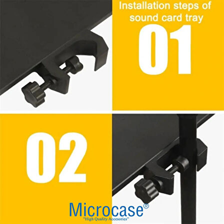 Microcase Tripodlara Monte Universal Sehpa Notebook Mikrofon Kitap vb Malzeme Rafı 200x140mm - AL5291