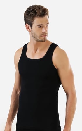 Özel Üretim Yazlık Giysi Spor Giysisi Fit Üst Erkek Pamuklu Sporcu Rambo Atlet Siyah 3'lü Paket