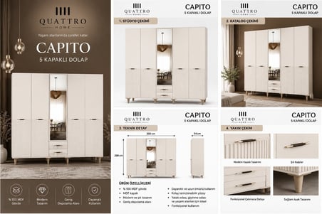 CAPITO 5 Lİ DOLAP