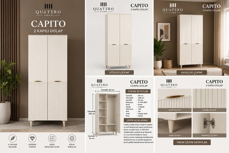 CAPITO 2 Lİ DOLAP