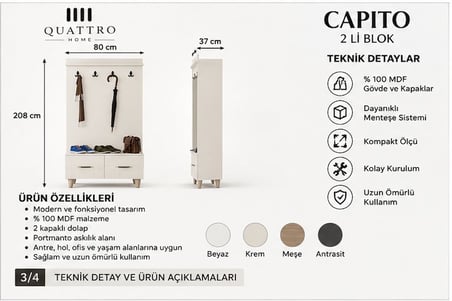 CAPITO 2 Lİ PORTMANTO