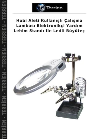 Hobi Aleti Kullanışlı Çalışma Lambası Elektronikçi Yardım Lehim Standı Ile Ledli Büyüteç