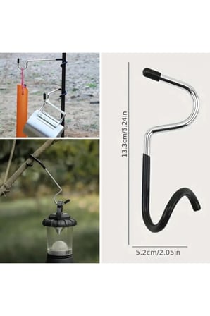 2 Adet S Şekilli Paslanmaz Çelik Asma Kanca – Çok Fonksiyonlu Kaymaz Kaplamalı S-Hook Hanger, Eşya Askısı, Kamp Ve Ev Düzeni