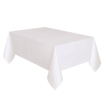 Özel Üretim Kutlama Ziyafet Beyaz Plastik Düz Masa Örtüsü (120*180 cm)