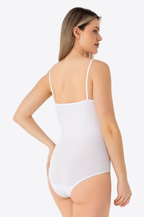 Özel Üretim Günlük Giyim Likralı Üst Klasik Tarz Kadın ip Askılı Çıtçıtlı Atlet Body Zıbın 2'li