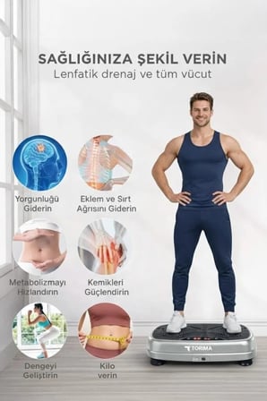 Özel Üretim VEP1000 Beyaz Kumandalı Yüksek Titreşimli Fitness Spor Vücut
