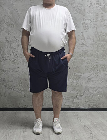 QUITS KIDS-2245-BATTAL BEDEN ŞERİTLİ ŞORT