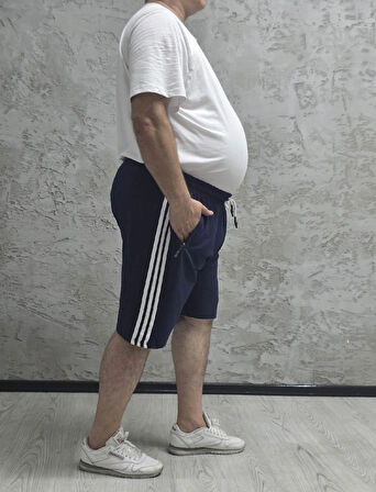 QUITS KIDS-2245-BATTAL BEDEN ŞERİTLİ ŞORT