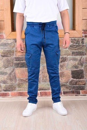 QUITS KIDS BEL VE PAÇA LASTİKLİ YANLARI KARGO CEP FERMUARLI ERKEK PANTOLON-4444