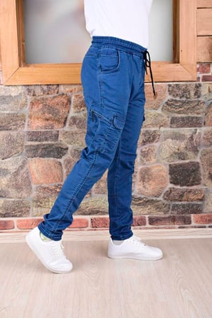 QUITS KIDS BEL VE PAÇA LASTİKLİ YANLARI KARGO CEP FERMUARLI ERKEK PANTOLON-4444