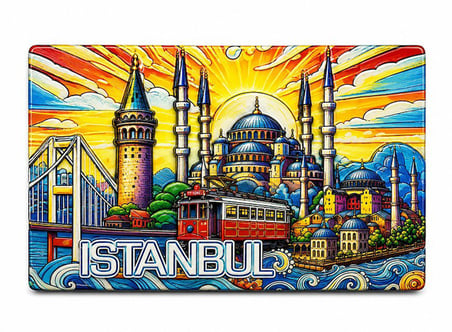 Popüler Aksesuar Dekorasyon Ürünü Nostaljik Parça İstanbul Temalı Silikon Buzdolapı Süsü Magnet