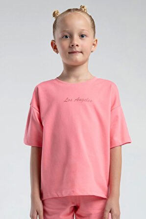 Kız Çocuk İki İplik %100 Pamuklu Bermuda Takım