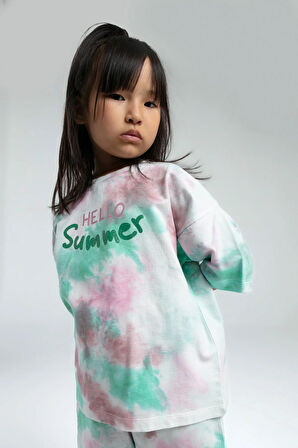 Kız Çocuk Çok Renkli %100 Pamuklu Şort Takım