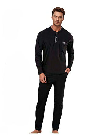 Pamuklu Siyah 5'li Özel Kutulu Damat Çeyiz Seti (+1 Çift Çorap Hediyeli) 3SQ1EK1KT1.5.L