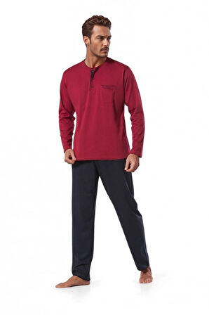 %100 Pamuklu Bordo Robdöşambırlı Kutulu Damat Çeyiz Seti (1 Çift Çorap Hediyeli) 6PQI6EKR7RKE1.6L