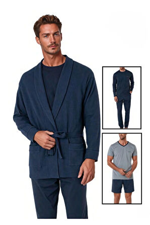 Pamuklu Özel Kutulu Röpdoşambırlı Damat Çeyiz Seti (+1 Çift Çorap Hediyeli) 6PQI7EKR5RKE1.6L