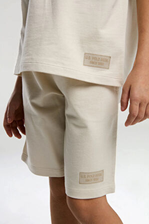 Kız Çocuk 2 İplik %100 Pamuklu Bisiklet Yaka T-shirt Bermuda Takım