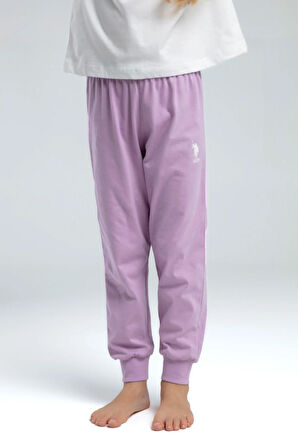 Kız Çocuk %100 Pamuklu Kısa Kol Manşetli Paça Pijama Takım