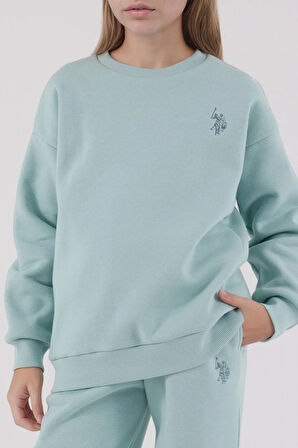 Kız Çocuk Pamuklu 3 İplik Şardonlu Bisiklet Yaka Alt-Üst Takım Q3PKL4KK11