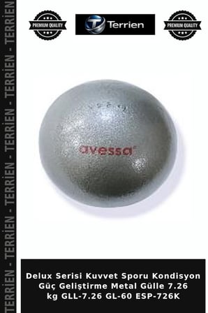 Delux Serisi Kuvvet Sporu Kondisyon Güç Geliştirme Metal Gülle 7.26 kg GLL-7.26 GL-60 ESP-726K