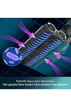 Phi?li?ps Aquatrio ,9000 Kablosuz Wet & Dry Vacuum (islak, Kuru Ve Moplu) Dik Süpürge, 3'ü 1 Arada