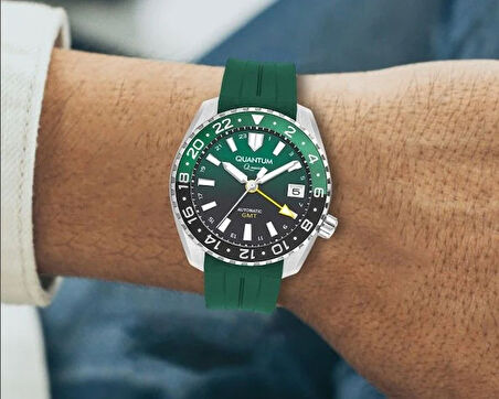 Quantum QMG1105.375 Erkek Kol Saati – Otomatik GMT Mekanizma, 20 ATM Su Geçirmez, Safir Cam