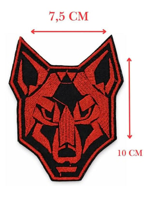 Delux Serisi Single Sword Nakış Patch - Kurt Peç Taktiksel Ek Giyim Süsü