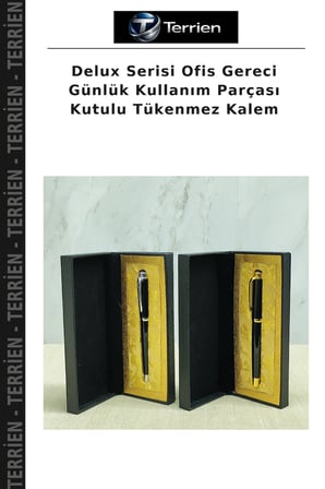 Delux Serisi Ofis Gereci Günlük Kullanım Parçası Kutulu Tükenmez Kalem