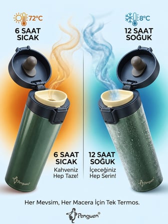 500 ml Kahve Termosu Çay Termosu Filtreli Termos Bardak SUS304 Çelik Sızdırmaz BPA Free