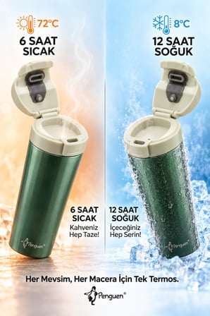 500 ml Kahve Termosu Çay Termosu Flip Kapaklı Termos Bardak SUS304 Çelik Sızdırmaz BPA Free