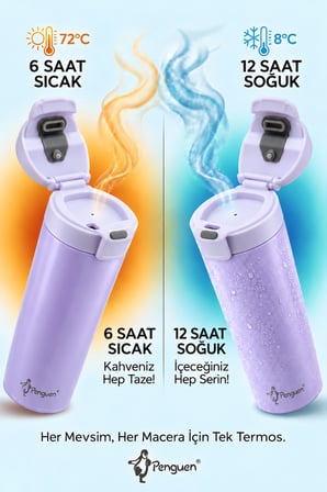 500 ml Kahve Termosu Çay Termosu Flip Kapaklı Termos Bardak SUS304 Çelik Sızdırmaz BPA Free