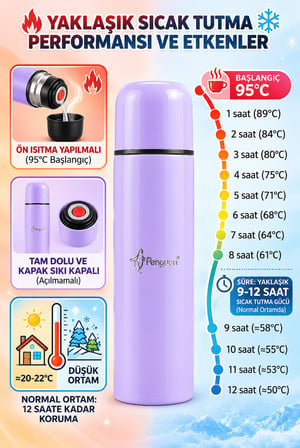Mama Termosu 750 ml SUS304 Çelik Termos Sıcak Su Çay Kahve Termosu Bardaklı Vakumlu BPA Free 