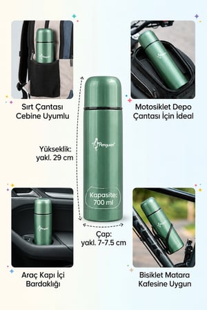 Mama Termosu 750 ml SUS304 Çelik Termos Sıcak Su Çay Kahve Termosu Bardaklı Vakumlu BPA Free 