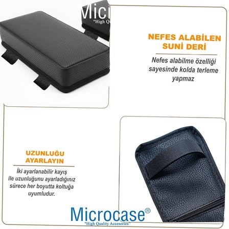 Microcase 3D Ortopedik Oto Araç Oyuncu Koltuk Kol Dayama Padi 2 Adet AL5401 Siyah
