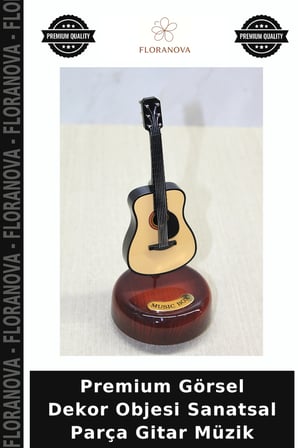 Premium Görsel Dekor Objesi Sanatsal Parça Gitar Müzik