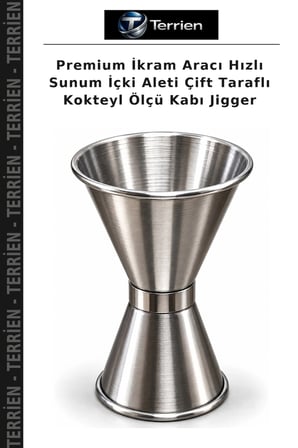 Premium İkram Aracı Hızlı Sunum İçki Aleti Çift Taraflı Kokteyl Ölçü Kabı Jigger