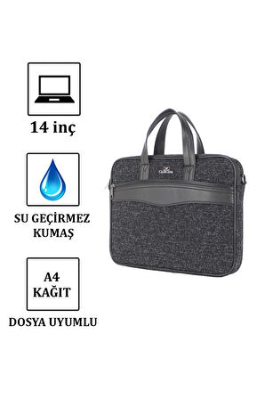 13''-13,3''-14'' Inç Keten Kumaş Macbook Air Pro Ve Laptop Evrak Çantası Darbe Emici Koruma