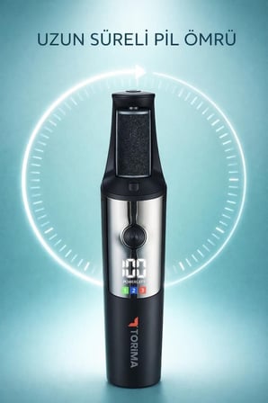 Premium Temizlik Aleti Topuk Ürünü Bakım Cihazı BCM-1140T Siyah Şarjlı Su Geçirmez Ayak Törpü
