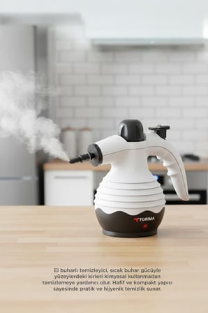 Özel Seri Ev Aleti Pratik Alet Aktif Temizlik El Tipi 1500 W Buharlı Temizleyici TSC03 Beyaz