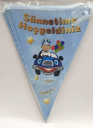 Özel Seri Davet Parti Eğlence SÜNNETİME HOŞGELDİNİZ ÜÇGEN FLAMA