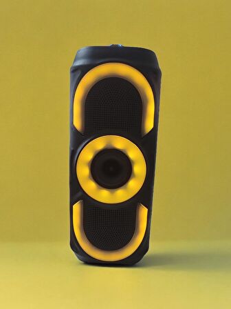 HOPARLÖR LEDLİ KABLOSUZ TAŞINABİLİR IŞIKLI  2000W ULTRA GÜÇLÜ VE PRÜSSÜZ SES ORTA BOY (15X40) 4''X 2