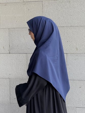 Pamuklu Organik Modal Eşarp-Lacivert