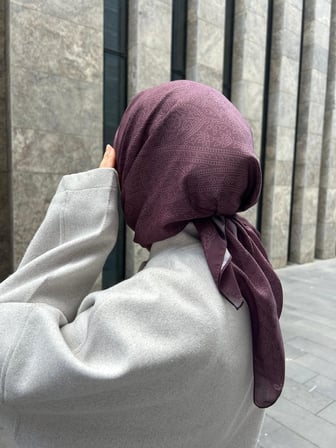 Pamuklu Soft İ̇Nci Desen Eşarp-Vişne Çürüğü