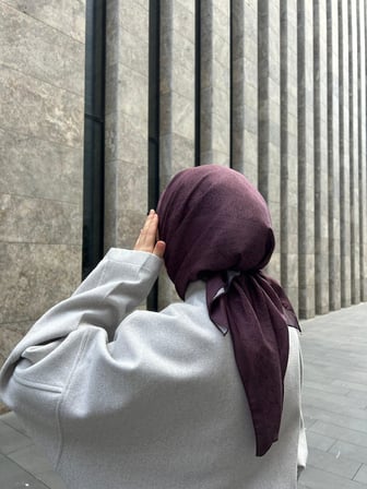 Pamuklu Soft İ̇Nci Desen Eşarp-Vişne Çürüğü
