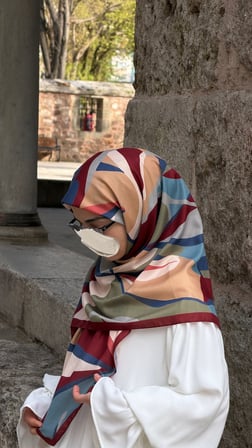 Pamuklu Soft Rânâ Desen Eşarp-Bordo